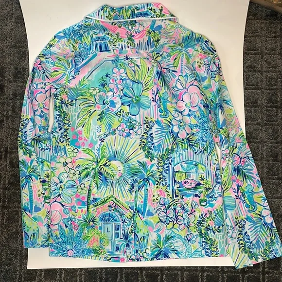 Lilly Pulitzer PJ Woven Top Lilly’s House - Size XS - Picture 4 of 13